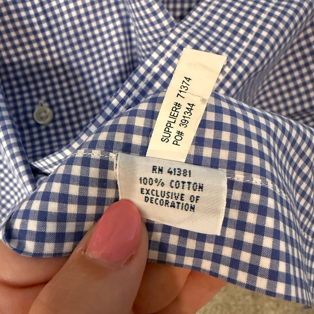 Ralph Lauren Blue Gingham Men's Shirt - Picture 3 of 3